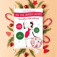 Jingle Ladies Night Out Disco Ball Retro Holiday Invitation