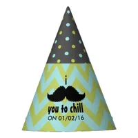 Little Man Hipster Mustache Birthday Party Party Hat