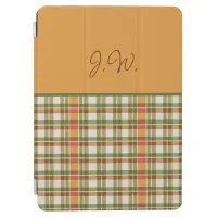 Orange and Green Gingham iPad Air Cover