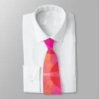 Funky Pattern Citrus Orange Yellow & Hot Pink Neck Tie