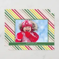 Budget Colorful Rainbow Stripes Holiday Photo