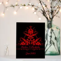 Romantic, Elegant Vintage Red Damask Wedding Foam Board