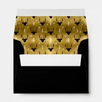 Deer Antlers Arrows Christmas Pattern Gold ID861 Envelope