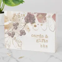 Golden Autumn Berry Wedding Cards & Gifts ID655 Wooden Box Sign