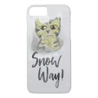 Snow Way Painted Cat Slogan Folk Art Design iPhone 8/7 Case