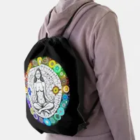 Tranquil and Serene Peaceful Meditation Drawstring Bag