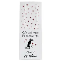 Cats and Wine Feline Fine Wine Pun Wine Gift Bag