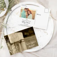 Rural Fence Post Farm Wedding Save the Date Announcement Postcard