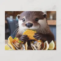 Otter With Osyster Tacos Postcard