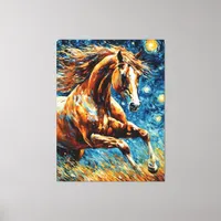 Galloping Sorrel Horse Canvas Print