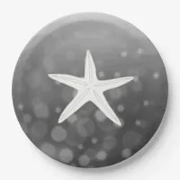 Black  Beach Themed Starfish Paper Plates