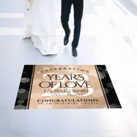 Elegant 28th Linen Wedding Anniversary Celebration Floor Decals