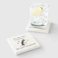 Oh Look! Champagne! New Year's Cat Stone Coaster