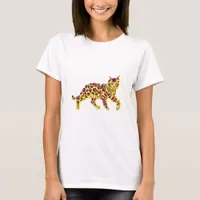 Colorful Cool Bengal Cat T-Shirt