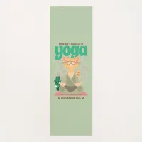 Cat Lovers Watercolor Meditation Sage Modern Yoga Mat