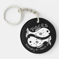 Pisces Horoscope Sign Keychain