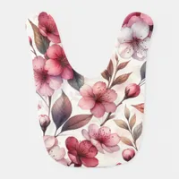 Cherry Blossom Baby Bib