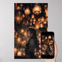 Phoebe in the Hall of Lanterns - Ultra tall Poster