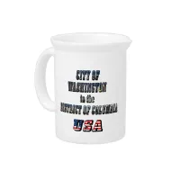 City of Washington in the District of Columbia USA Pitcher