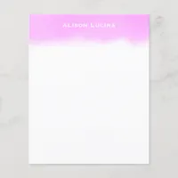 Personalized Stationery Watercolor Wash