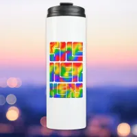 She Her Hers Pronouns Rainbow  Thermal Tumbler