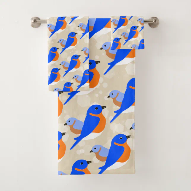 Eastern Bluebirds Bath Towel Set