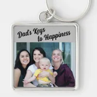 "Dad’s Keys to Happiness" Personalized Keychain