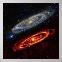 Andromeda Galaxy Ultraviolet and Infrared, ZGOS Poster