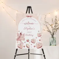 Sweet As A Strawberry Fairy Girl Birthday Welcome Foam Board