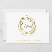 *~* NOEL Wreath Corporate Business  Holiday Card