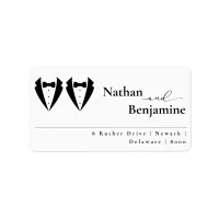 Modern Gay Marriage Wedding Return Address Label