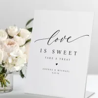 Elegant Modern Love is Sweet Wedding Desserts Sign