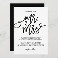 Rustic Brush Calligraphy Invitation | Black