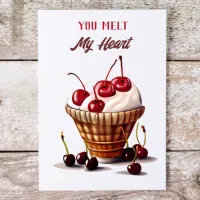 Yummy Ice Cream Themed Happy Anniversary Card