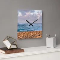 Beach Art Coastal Decor Wall Clock