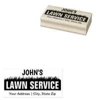 1.5" x 3" Lawn Service Rubber Stamp