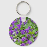 Wisconsin Wood Violets Keychain