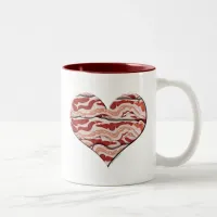 Bacon Hearted Two-Tone Coffee Mug