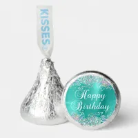 Holo Glitter Turquoise Happy Birthday Hershey&#174;'s Kisses&#174;