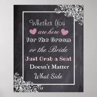 Wedding Seating Chart, Sit "wherever"  Poster