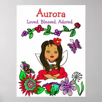 Personalized Loved, Blessed and Adored Fairy Poster