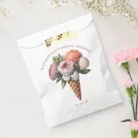 Elegant Boho Ice Cream Bridal Shower Favor Bag