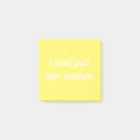 Create your own sunshine cute yellow post-it notes