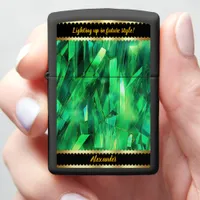 Reflective Green Holographic Crystals Zippo Lighter