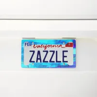 Abstract Coastal Beach License Plate Frame