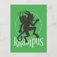 Krampus Green Postcard