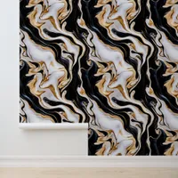 Black, White and Gold Marble  Wallpaper