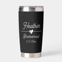 Cute Personalized Bridesmaid Insulated Tumbler