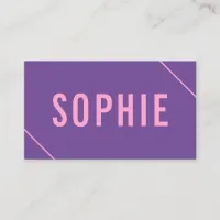 Minimal and Modern Pink and Purple Business Card