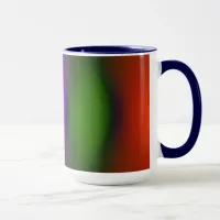 Neon of Blue, Purple, Green & Orange Ringer Mug